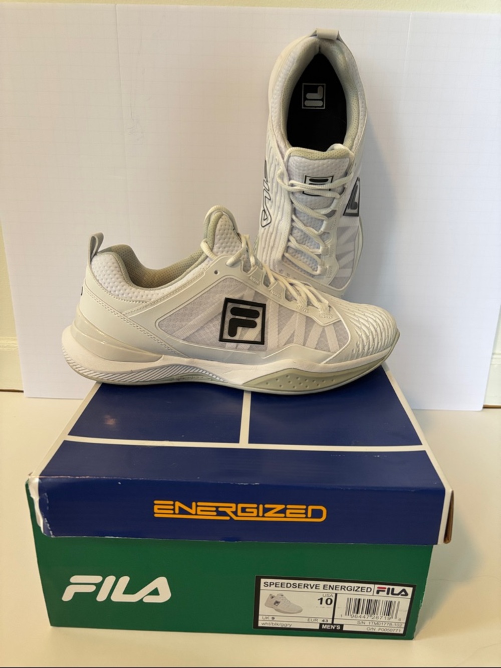 Fila Speedserve White Men's Tennis Sneakers 10